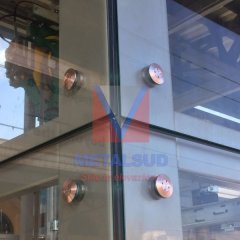 Metalsud Struttura Borchiata Ascensore Stazione Orvieto particolare Nodo Angolo Incastellatura